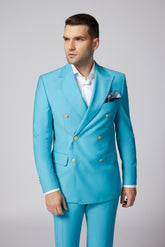 COSTUM CASUAL BLEU LUKE DOUBLE BREASTED